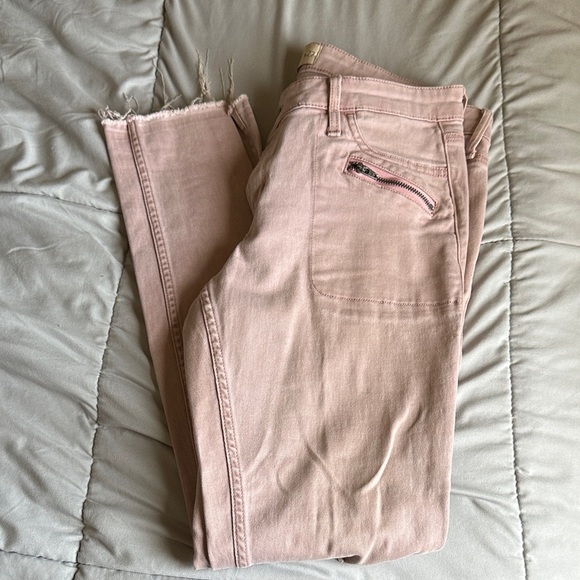 Hollister Pink Cropped Ankle Jeans Stretch Fit - Picture 1 of 7